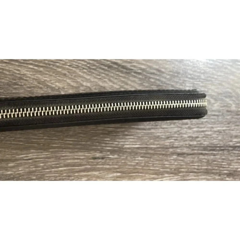 Vintage Coach Black Leather Full Zip Wallet - Picture 7 of 9